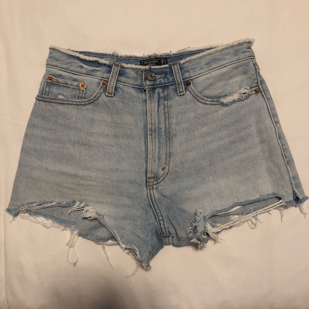 Abercrombie and Fitch light wash denim shorts
